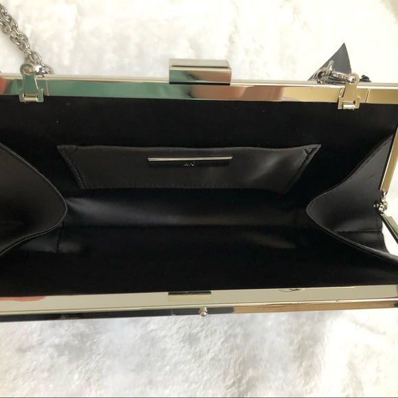 INC International Concepts Framed Wing Clutch, Black, NWT - Picture 6 of 8